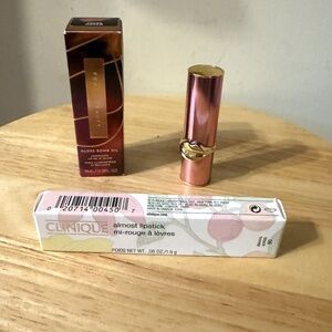 Set of three lip products Fenty beauty Pat McGrath and Clinique NEW